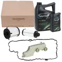 ORIGINAL AUDI Hydraulikfilter Satz + 6L WOLF Getriebeöl A4 B9 A5 F5 A6 C7 C8 A7 Q5 8RB FY