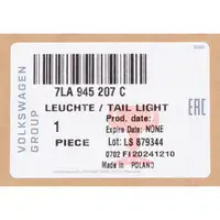 ORIGINAL VW Tail Light LED Red Tinted T6.1 Left 7LA945207A