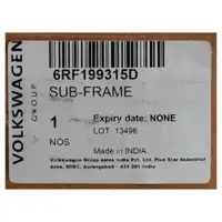 ORIGINAL VW SKODA Aggregateträger Motorträger Hilfsrahmen Polo 5 6 Fabia vorne 6RF199315D