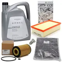 ORIGINAL AUDI VW filter set, 3 pieces + 5L 0W30 engine oil Golf 7 Passat A3 8V Q2 Q3 1.6/2.0 TDI