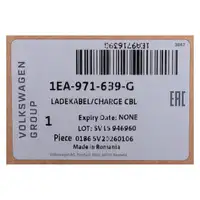 ORIGINAL VW AUDI SEAT SKODA CUPRA Ladekabel Typ 2 5700mm Golf Passat A3 A4 A6 1EA971639G