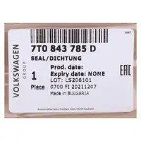 ORIGINAL VW T&uuml;rdichtung Gummidichtung Schiebet&uuml;r Multivan California T7 links 7T0843785D