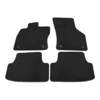 ORIGINAL VW Textilmatten Automatten Fu&szlig;matten Satz 4-tlg Schwarz Rot Golf 8 5G1863011 IQV