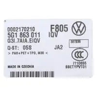 ORIGINAL VW Textilmatten Automatten Fu&szlig;matten Satz 4-tlg Schwarz Rot Golf 8 5G1863011 IQV