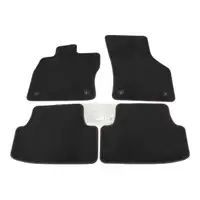 ORIGINAL VW Textilmatten Automatten Fu&szlig;matten Satz 4-tlg Schwarz Rot Golf 8 5G1863011 IQV