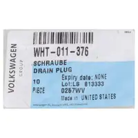ORIGINAL VW Audi Skoda Ölablassschraube + Dichtring Ölwanne M14x1,5x20mm WHT011376