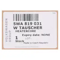 ORIGINAL VW heat exchanger for Golf 7, Passat B8, Tiguan, Q3, F3 Leon KL, Octavia 4, 5WA819031