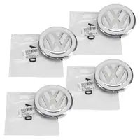 4x ORIGINAL VW Silber Weiß Nabendeckel Nabenkappe Felgendeckel UP 1S0601149D CIX