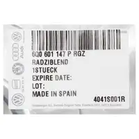 1x ORIGINAL VW hubcap wheel cover steel rim 14 inches brilliant silver Polo 9N 6Q0601147P RGZ