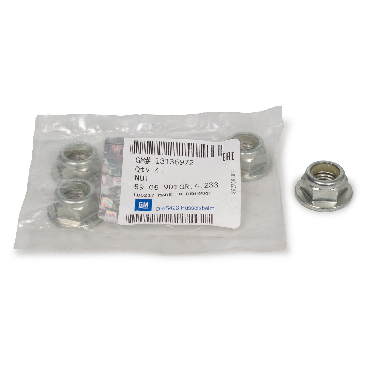 4x ORIGINAL Opel nut tie rod end ASTRA F G H VECTRA B C front 13136972