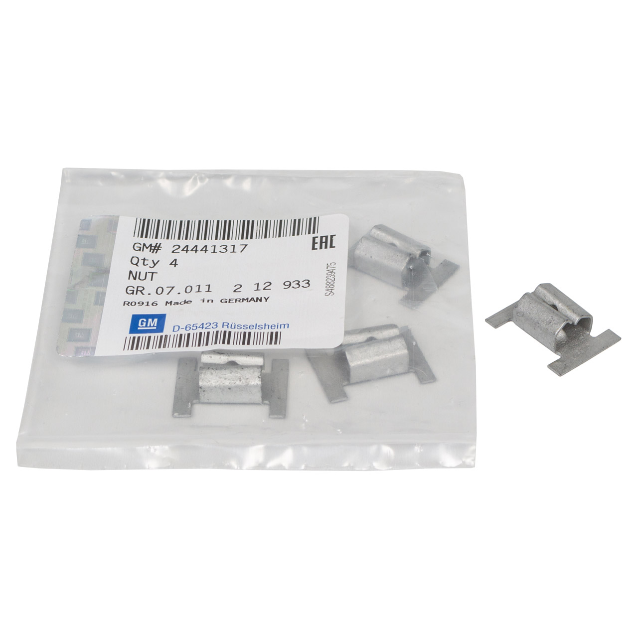 4x ORIGINAL GM Opel nut spreader nut underbody protection retaining clip 24441317
