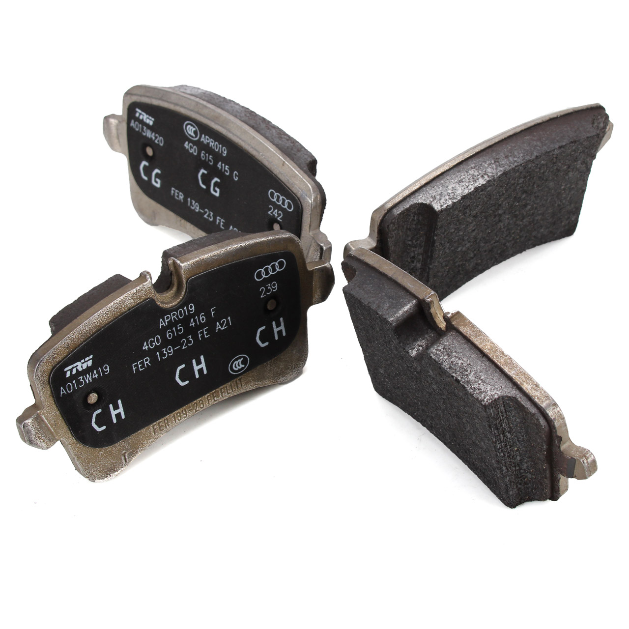 ORIGINAL AUDI Bremsbeläge + Warnkontaktsensor A6 C7 A7 4G PR-2EA für Bs Ø 330mm hinten