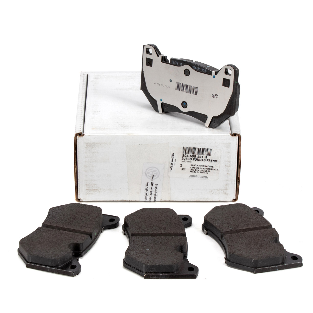 ORIGINAL Audi Bremsbelagsatz Bremsbeläge Q5 FY 2.0-3.0 PR-Nr. 1LH 1LP vorne 80A698151H