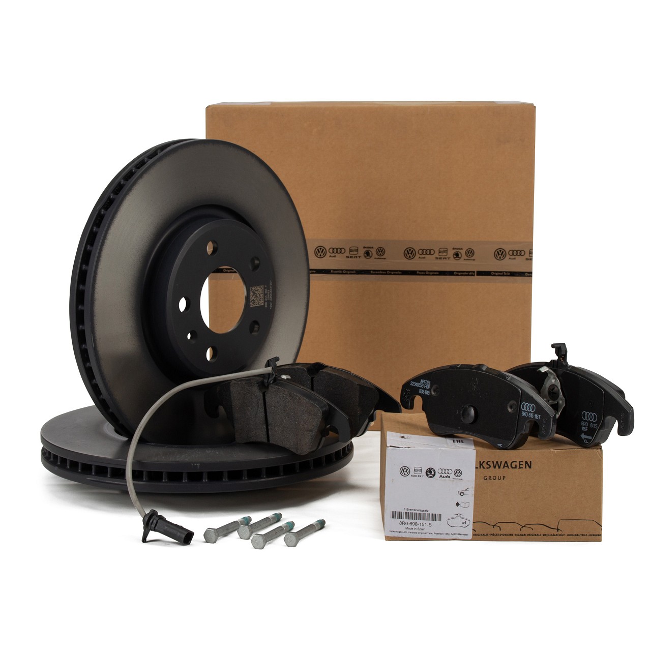 LST Pair Front Left & Right Brake Disc Dust Shield / Anchor Plate For Audi A6 A7 4G Q5 8R