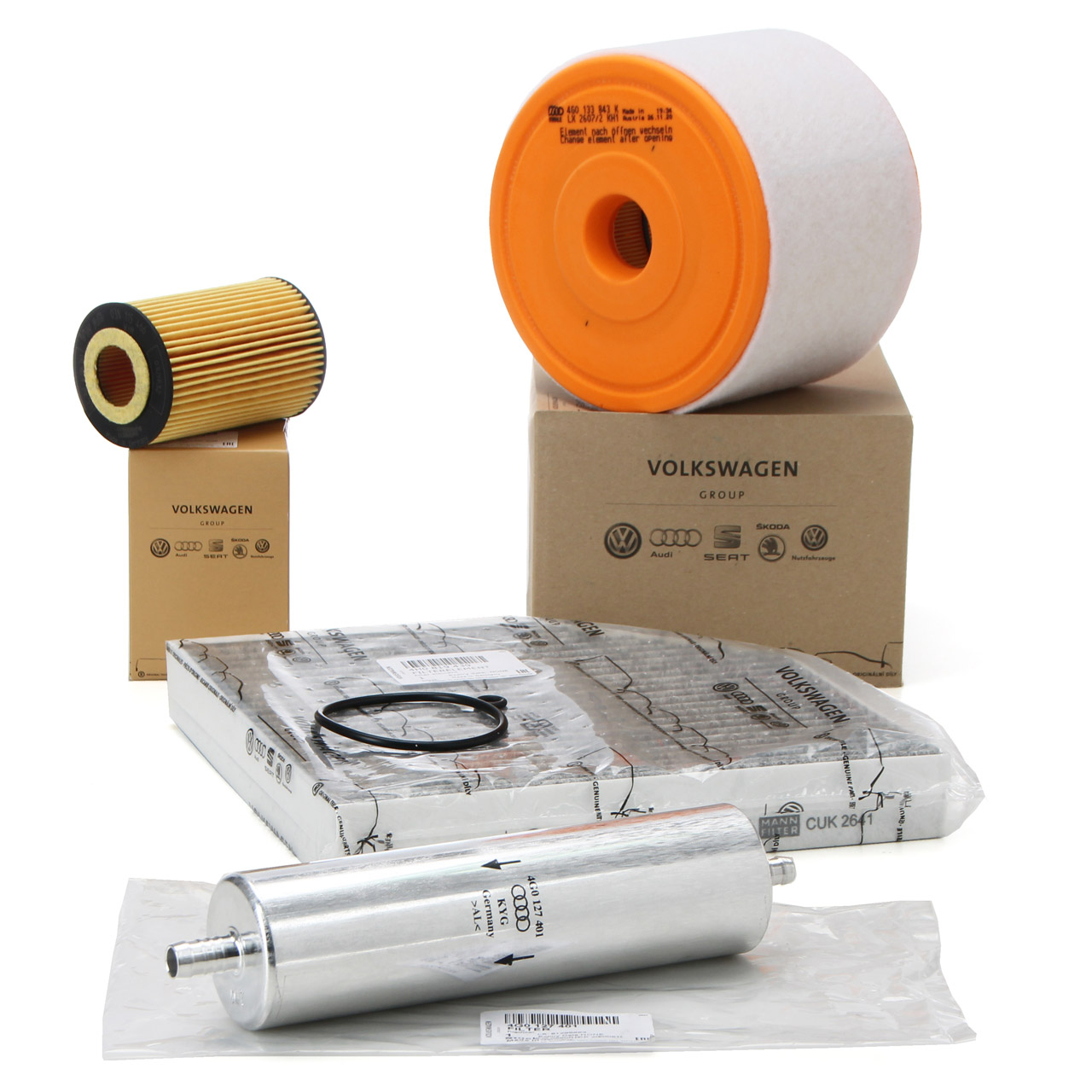 ORIGINAL AUDI Filter Set Filter Package 4-piece A6 (4G C7) 2.0 TDI 150/190 hp from 09.2014