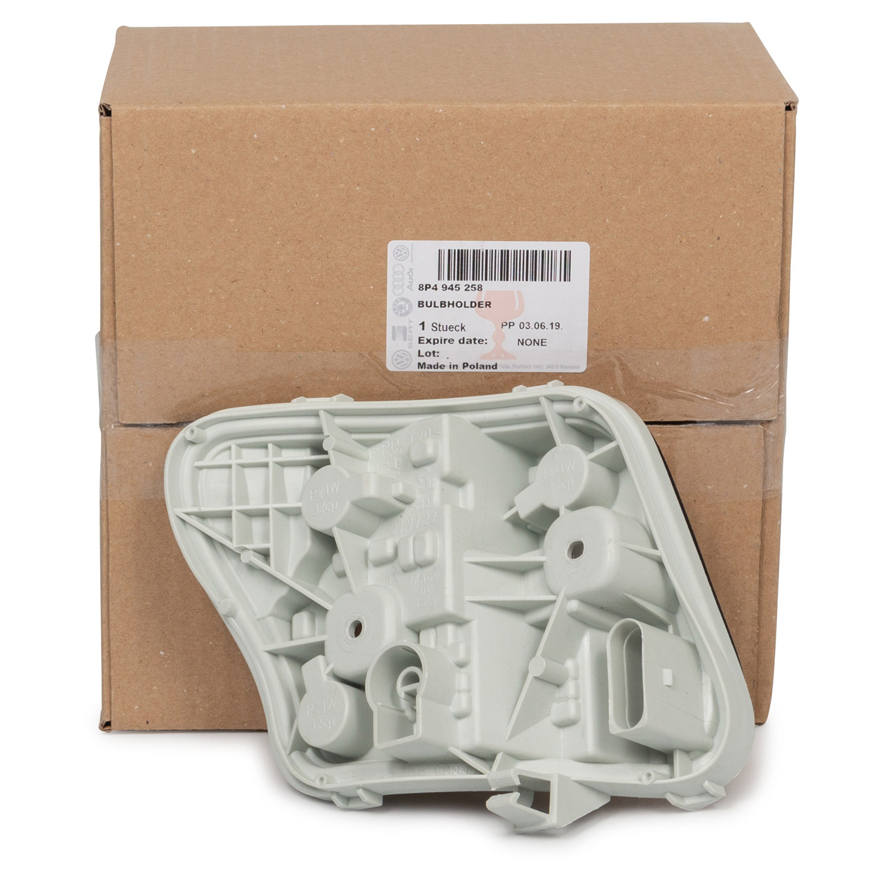 ORIGINAL Audi Lampenträger Heckleuchte A3 Sportback (8PA) rechts außen 8P4945258