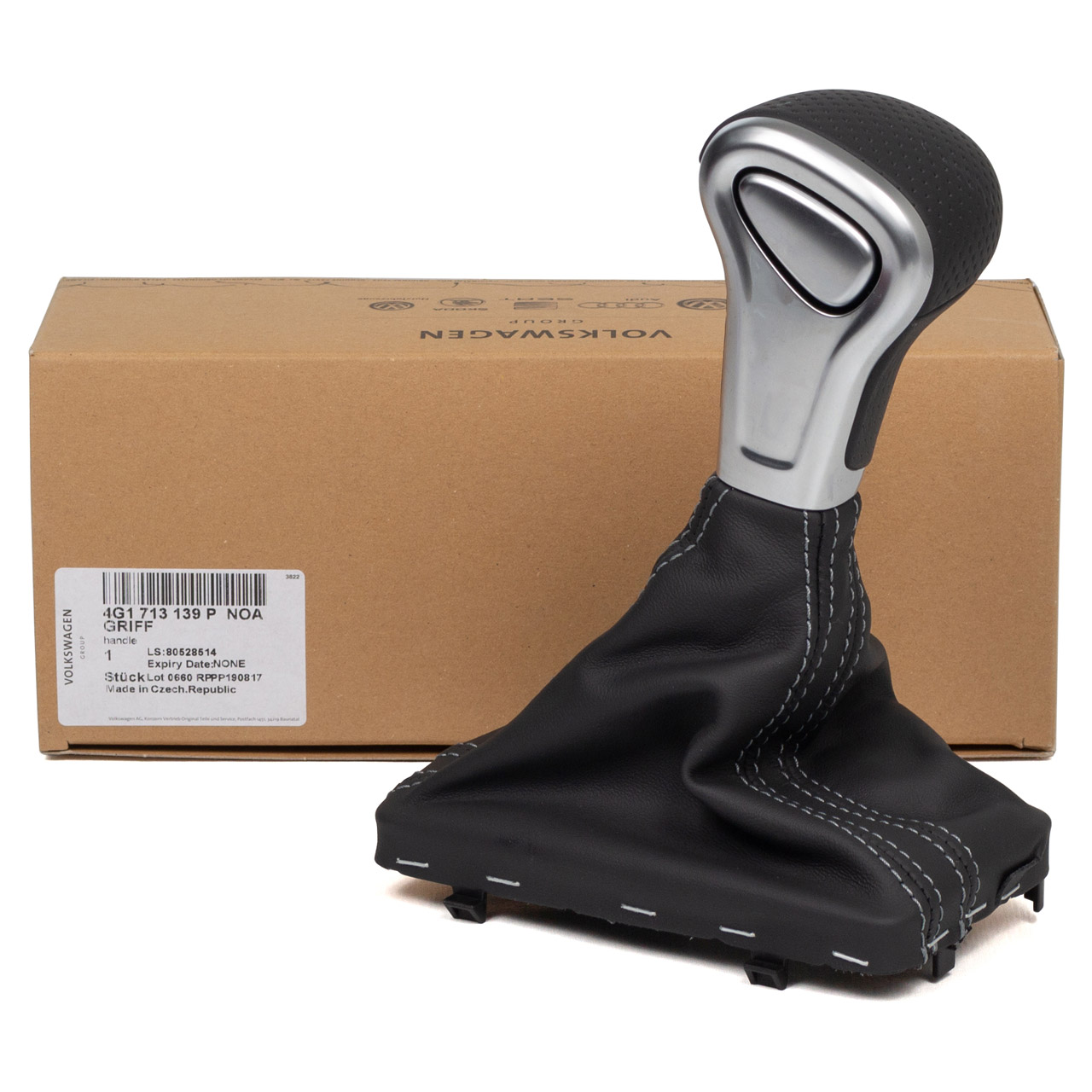 ORIGINAL Audi Schaltknauf Leder Manschette Automatik S-Line A6 C7 4G1713139P NOA