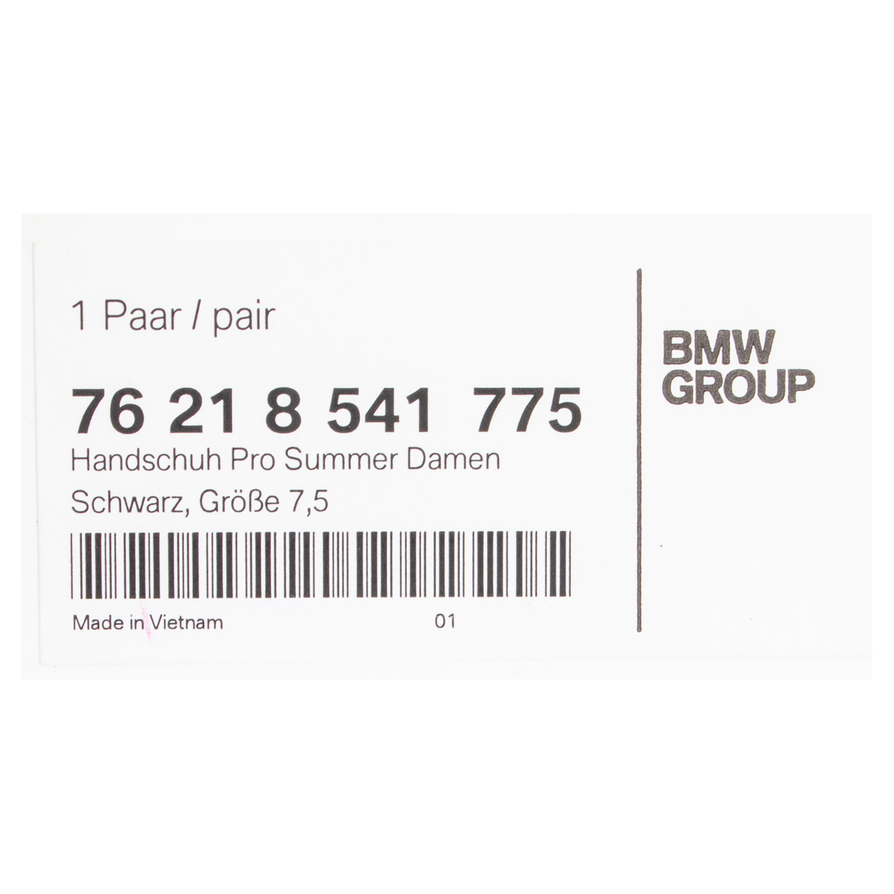 ORIGINAL BMW Motorrad Handschuhe PROSUMMER Damen Schwarz Größe 7,5 76218541775