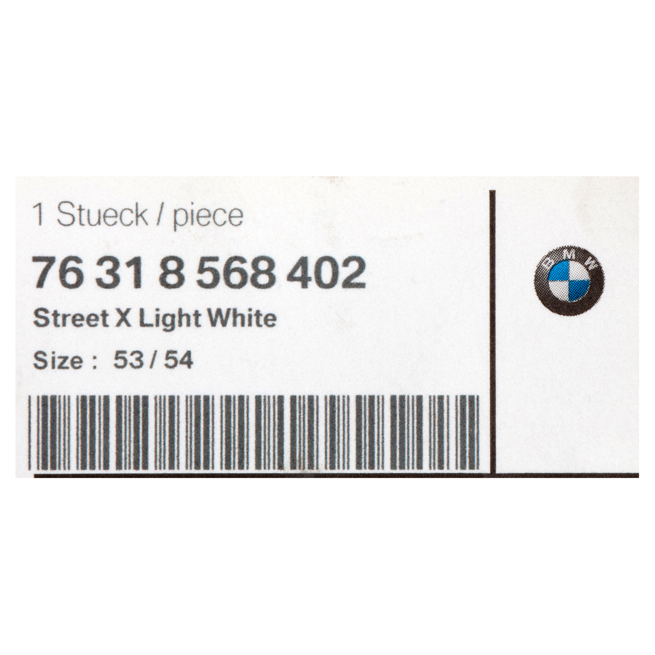 ORIGINAL BMW Motorrad Helm Street X light white 53/54 ECE 76318568402