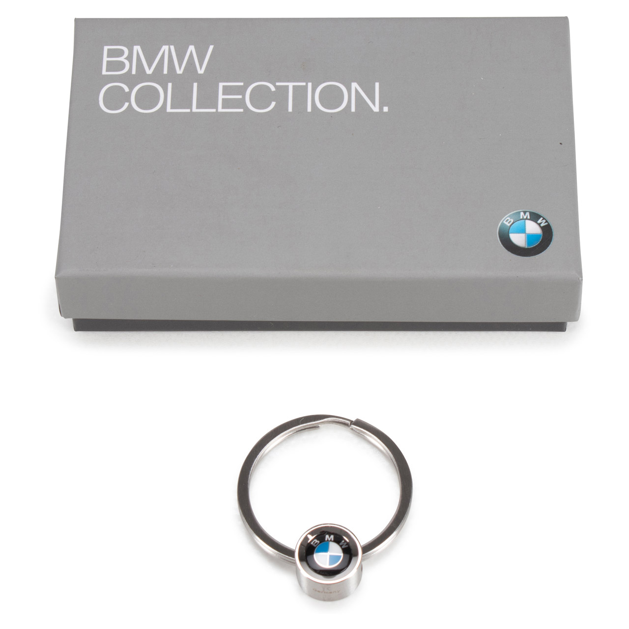 ORIGINAL BMW Edelstahl Schlüsselanhänger mit farbigem BMW Logo 80272454771