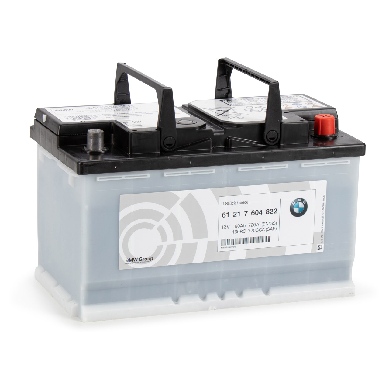 ORIGINAL BMW Autobatterie Batterie Starterbatterie 12V 90Ah 720A 61217604822