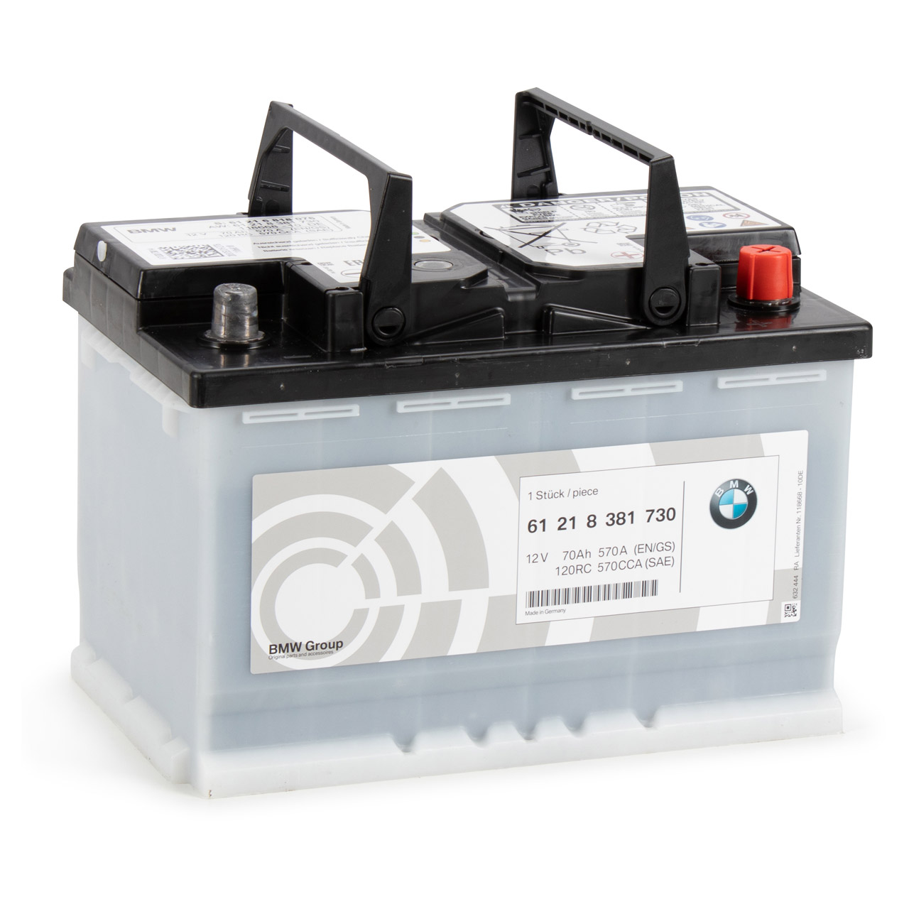 ORIGINAL BMW Autobatterie Batterie Starterbatterie 12V 70Ah 570A 61218381730