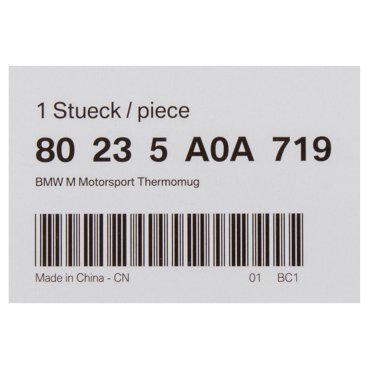 Original BMW Motorsport Thermobecher 80235A0A719 *NEU/OVP 