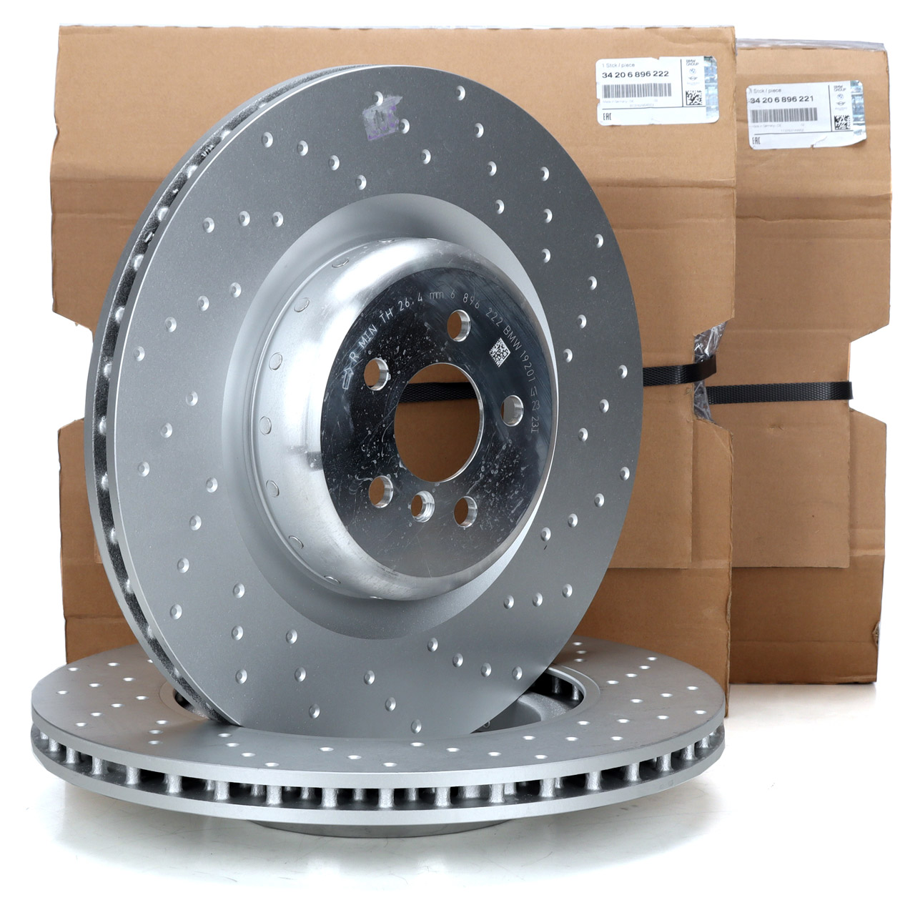 Original BMW Brake discs - 34 20 6 896 221, 34 20 6 896 222 | myparto
