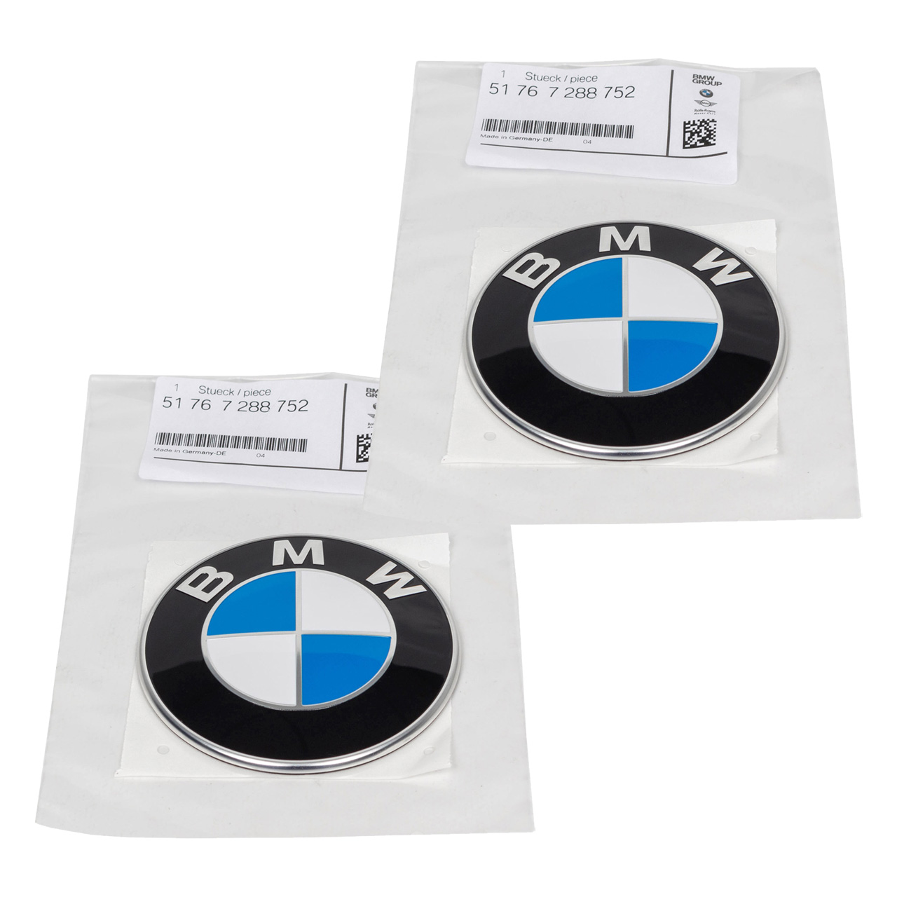 2x ORIGINAL BMW Emblem Plakette Logo Zeichen Dachbox Ø 82mm 1er-8er X1-X7 i4 51767288752