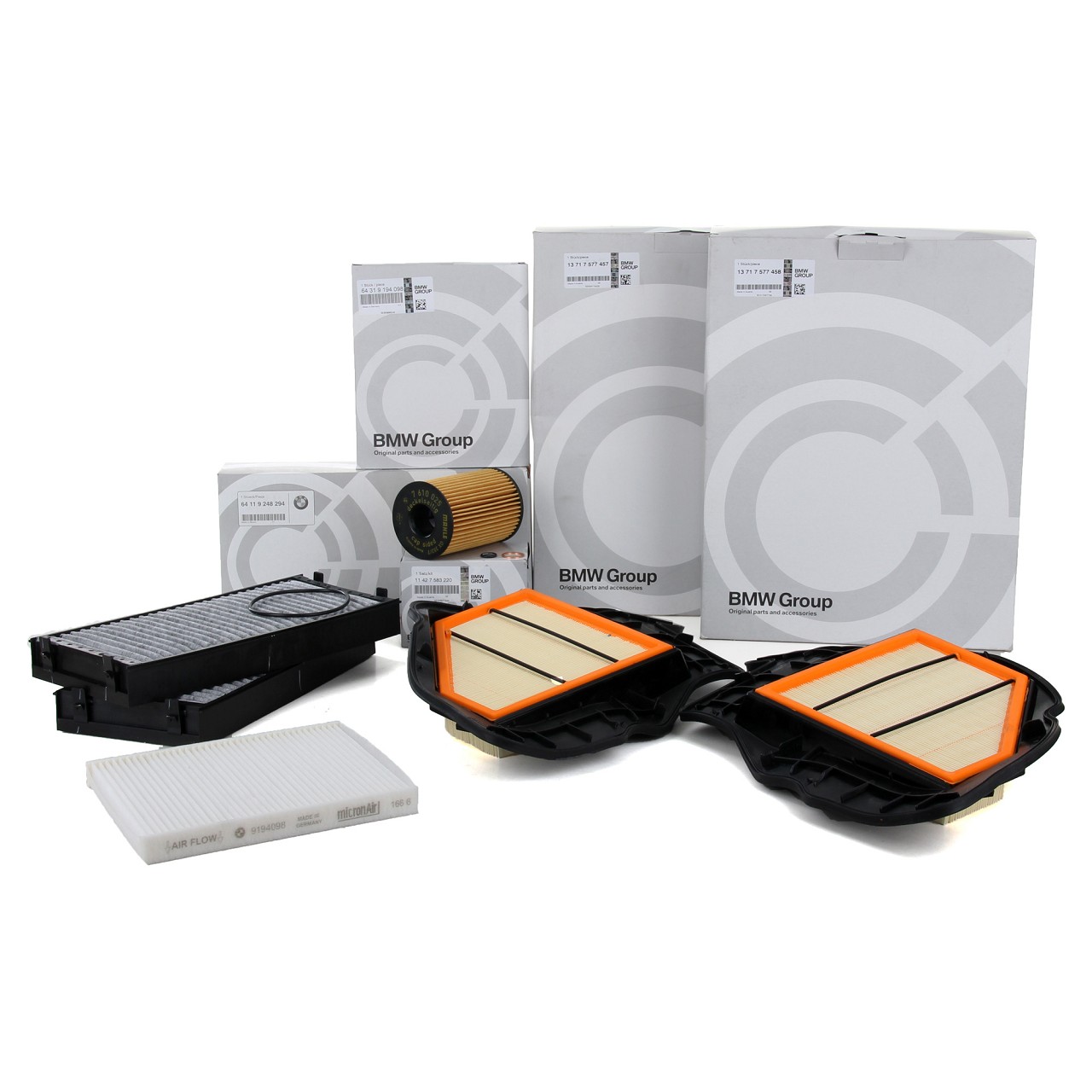 ORIGINAL BMW Inspektionskit Filterpaket X5 E70 X6 E71 E72 xDrive 50i 408/449 PS