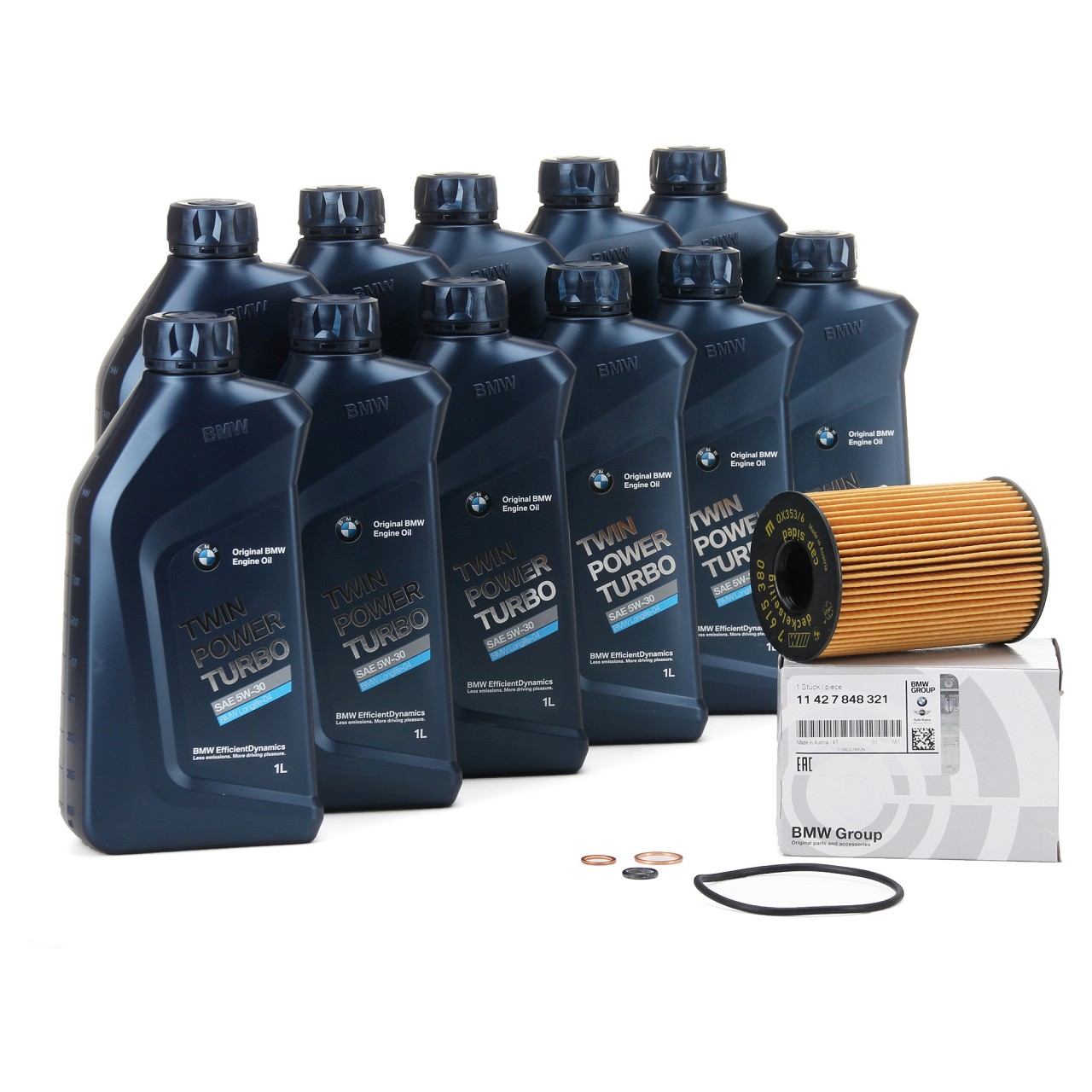11L 11 Liter ORIGINAL BMW Motoröl Öl 5W30 LongLife-04 + Ölfilter 11427848321