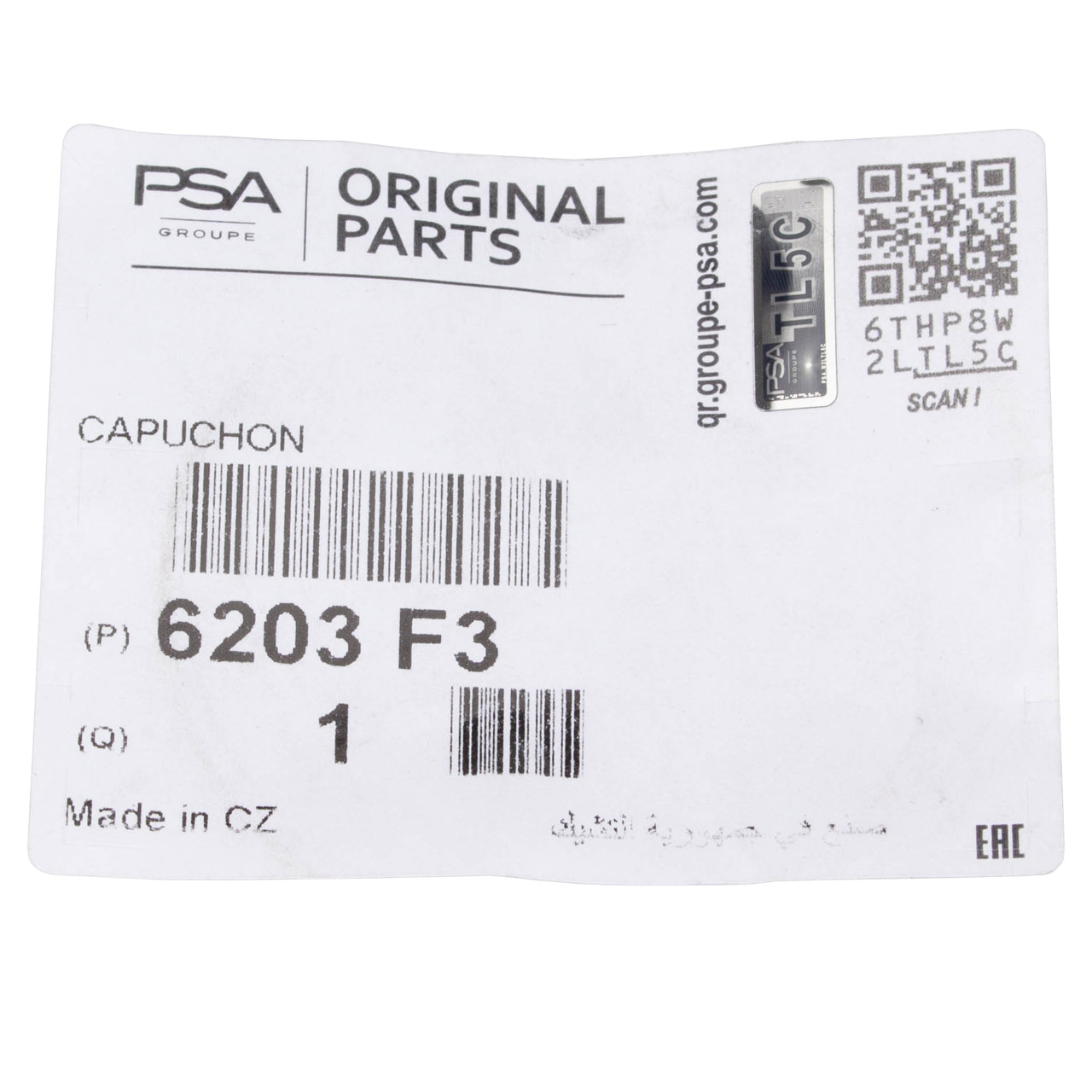 ORIGINAL PSA Citroen Abdeckung Verschlusskappe Scheinwerfer C3 2 DS3 DS5 6203.F3