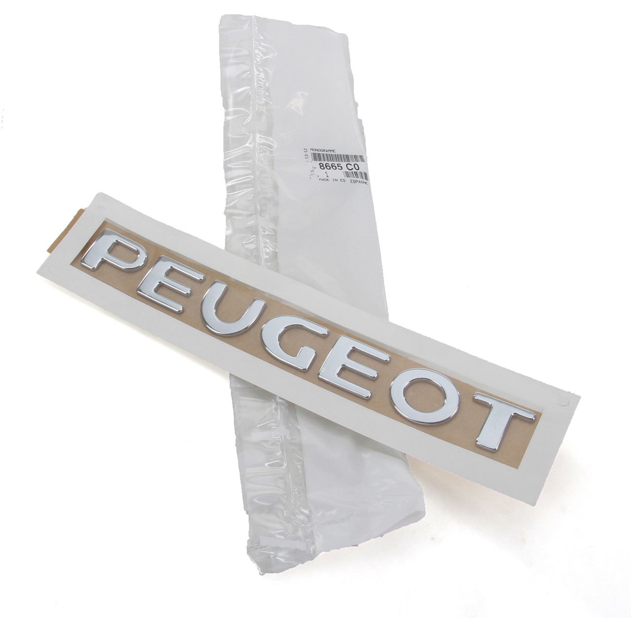 ORIGINAL Peugeot Emblem Plakette Logo Schriftzug Heckklappe 307 Partner  8665.C0