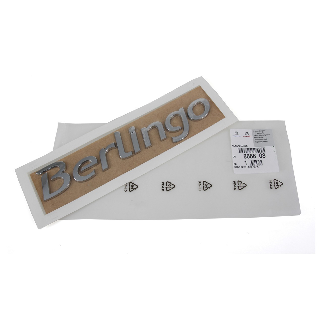 ORIGINAL Citroen Emblem Logo Schriftzug Heckklappe 8666.08 für BERLINGO