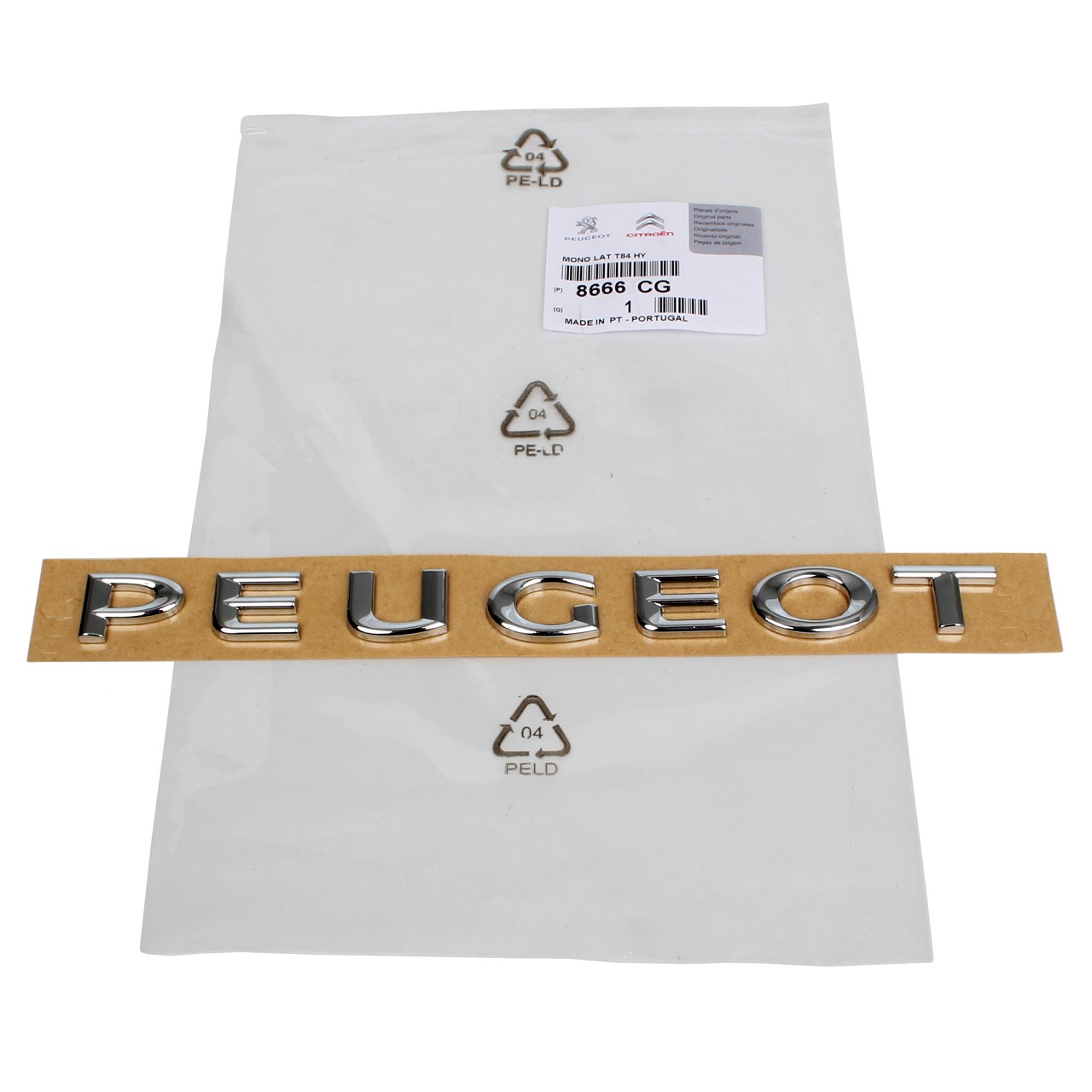 ORIGINAL Peugeot Emblem Plakette Schriftzug Heckklappe CHROM 3008 (0U_) 8666.CG