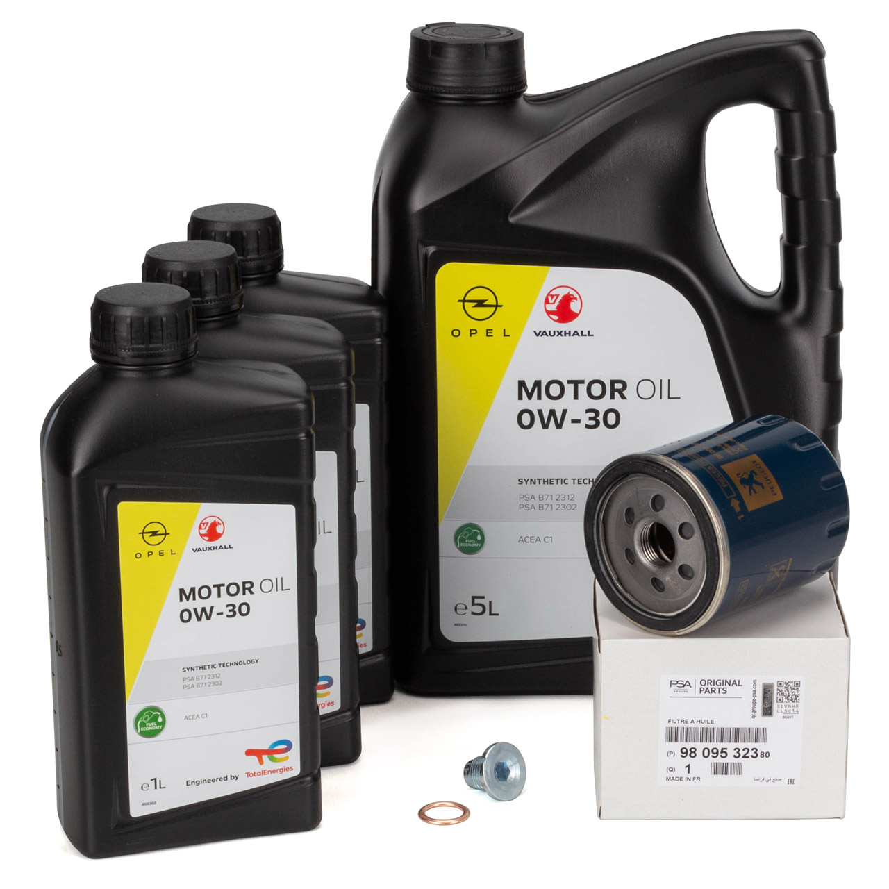 8L ORIGINAL PSA OPEL 0W-30 ACEA C1 Motoröl + Ölfilter 2.0/2.2 DIESEL 9809532380