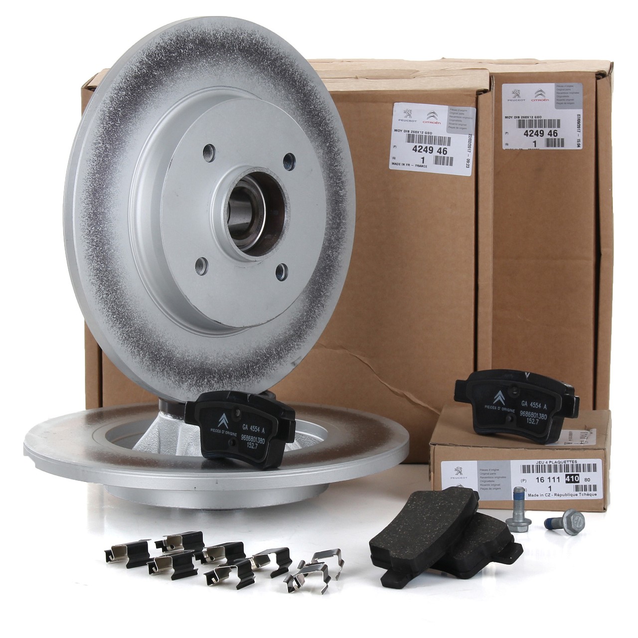 BREMSBELÄGE SET VORNE PEUGEOT PARTNER CITROËN PRIOPA BREMSSCHEIBEN 266mm 