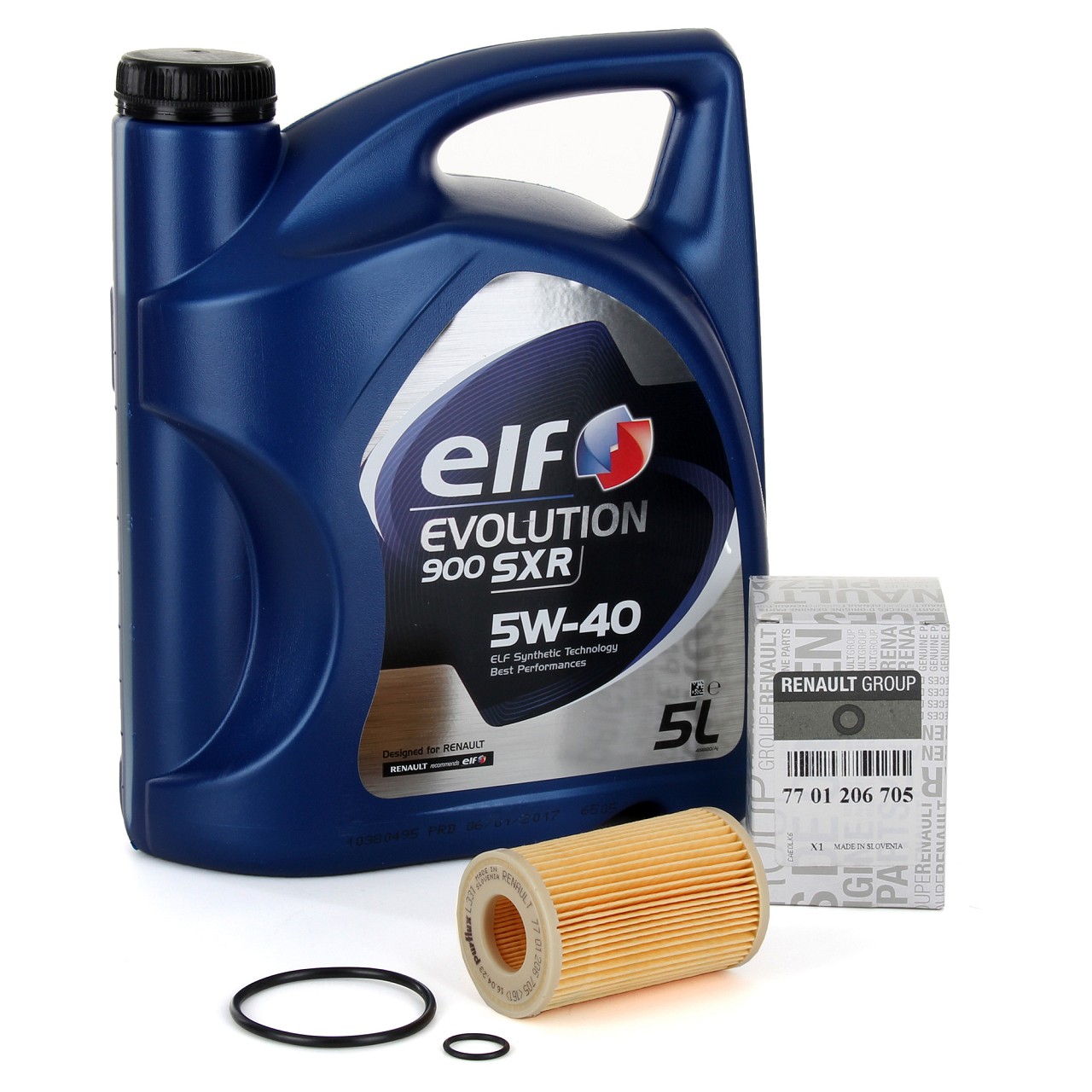 5L elf Evolution 900 SXR 5W-40 Motoröl + ORIGINAL Renault Ölfilter 7701206705