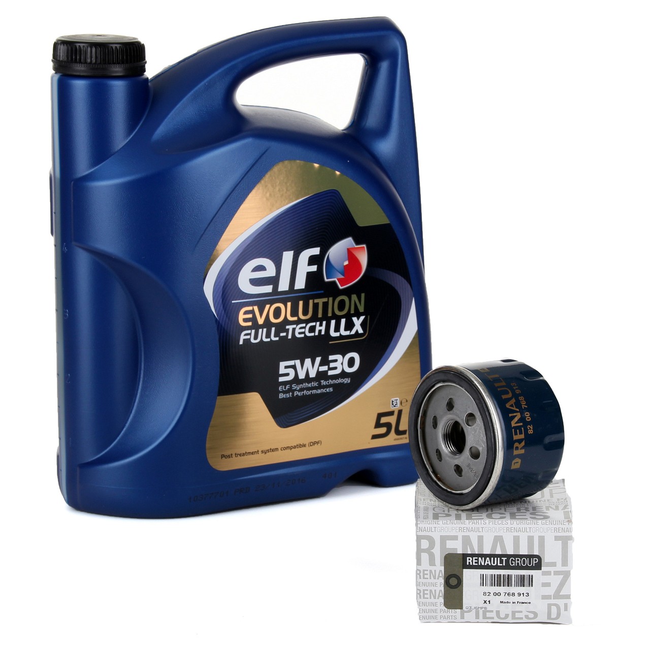 5L elf Evolution Full-Tech LLX 5W30 Motoröl ORIGINAL RENAULT Ölfilter 8200768913