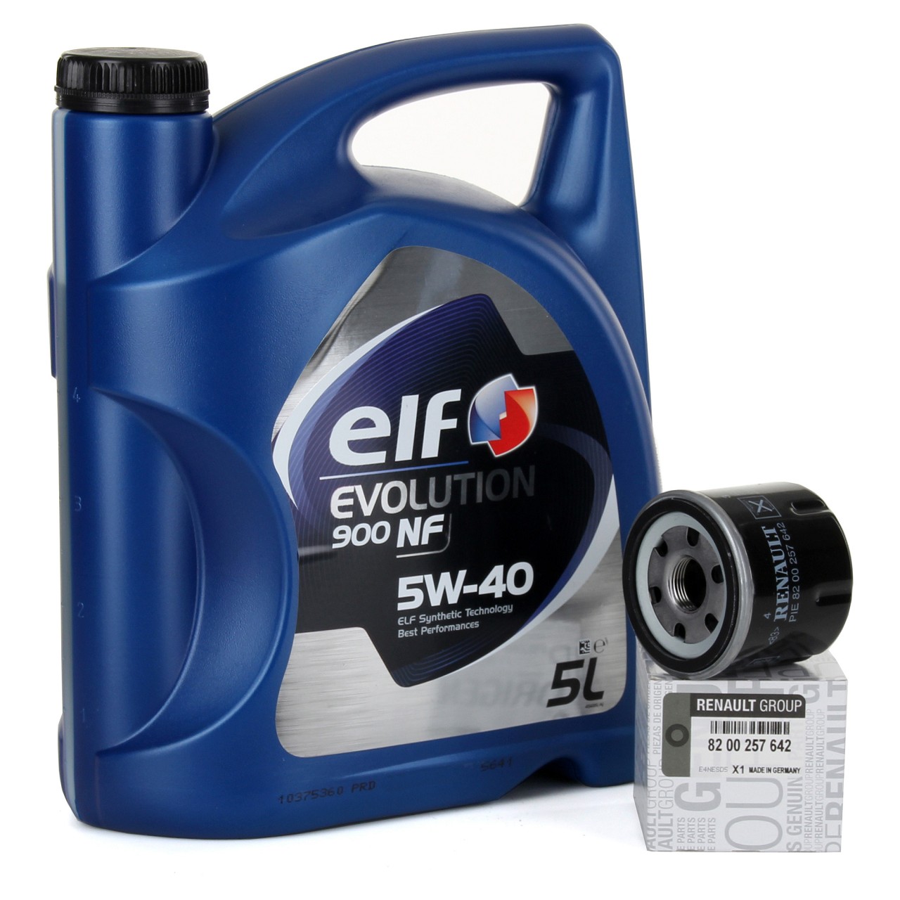 5L elf Evolution 900 NF 5W-40 Motoröl + ORIGINAL Renault Ölfilter 82200257642