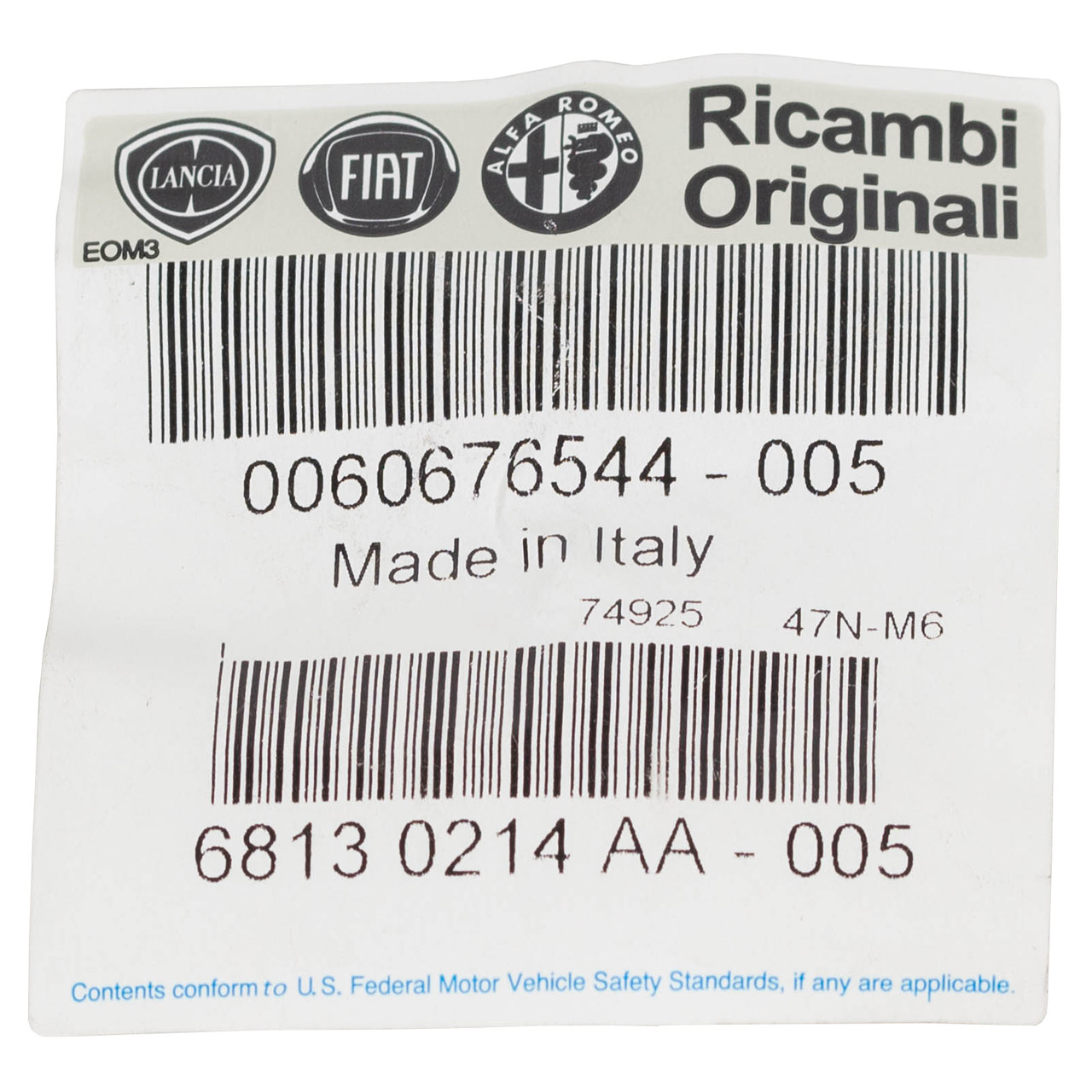 ORIGINAL Fiat Alfa Romeo Lancia Dichtung Gummidichtung Ölmessstab 60676544