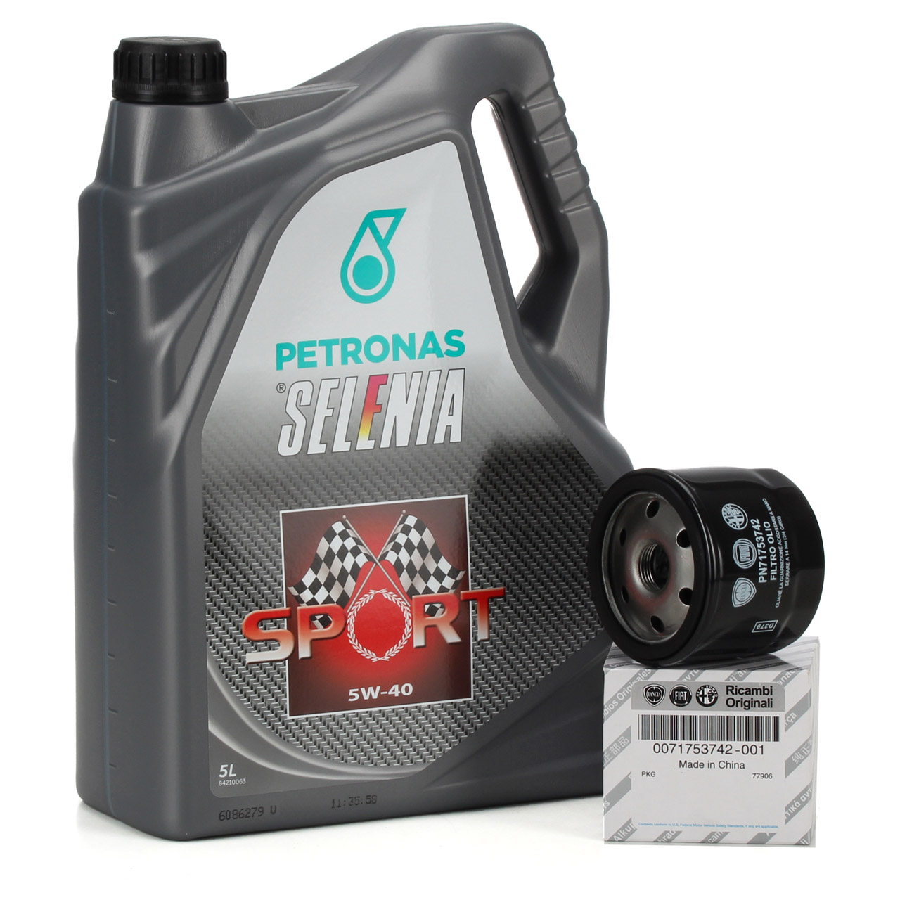 5L SELENIA Motoröl Öl SPORT 5W40 + ORIGINAL Alfa Romeo Fiat Ölfilter 71753742