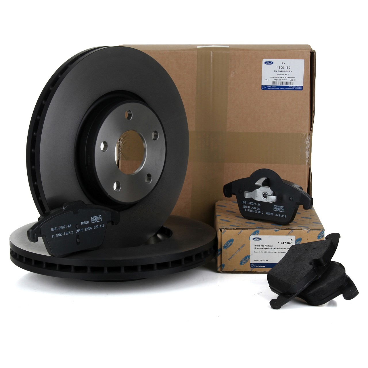 Zimmermann Bremsen Kit Bremsscheiben + Beläge Ford Mondeo Iv Mk4 Vorne Hinten