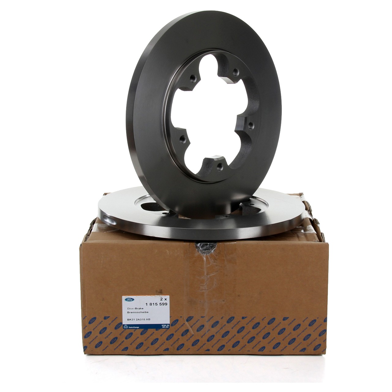 ORIGINAL Ford brake disc set TRANSIT from 08.2013 rear 1815599