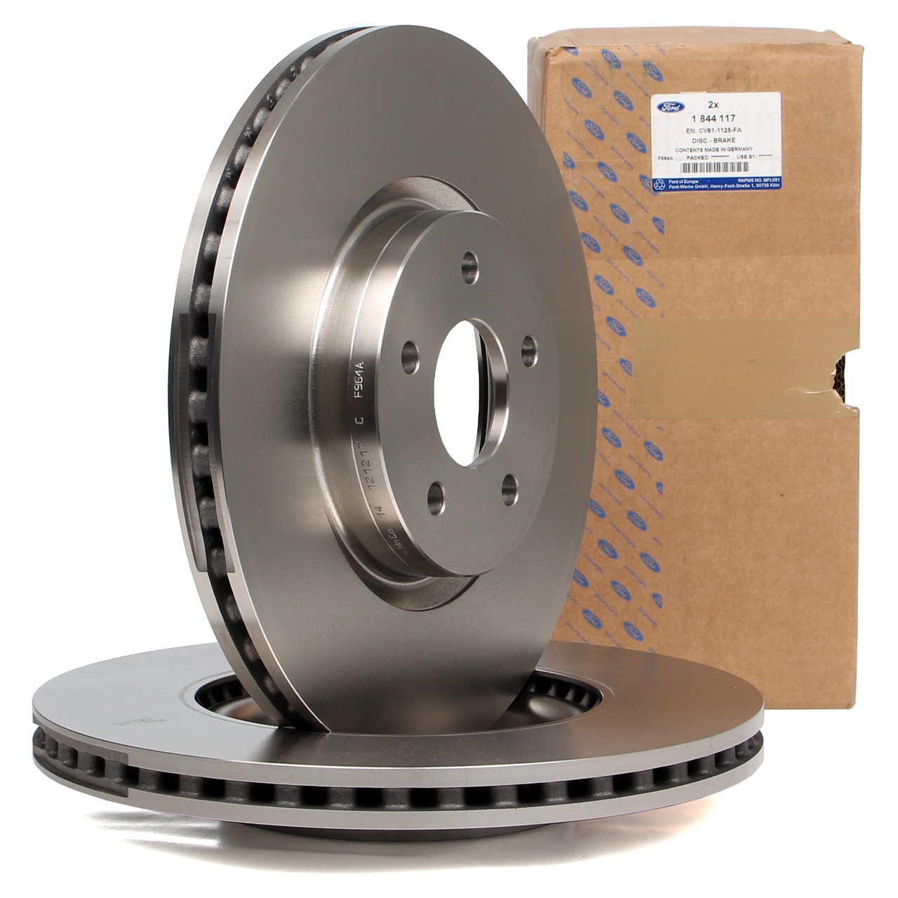 ORIGINAL Ford brake disc set TOURNEO / TRANSIT CONNECT 16 inch front 1844117