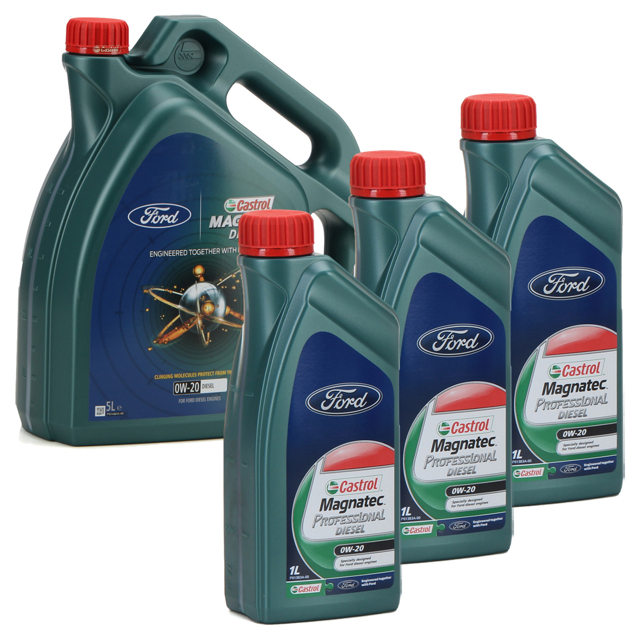 8L 8 Liter ORIGINAL Ford CASTROL Motoröl Öl MAGNATEC DIESEL 0W-20 0W20