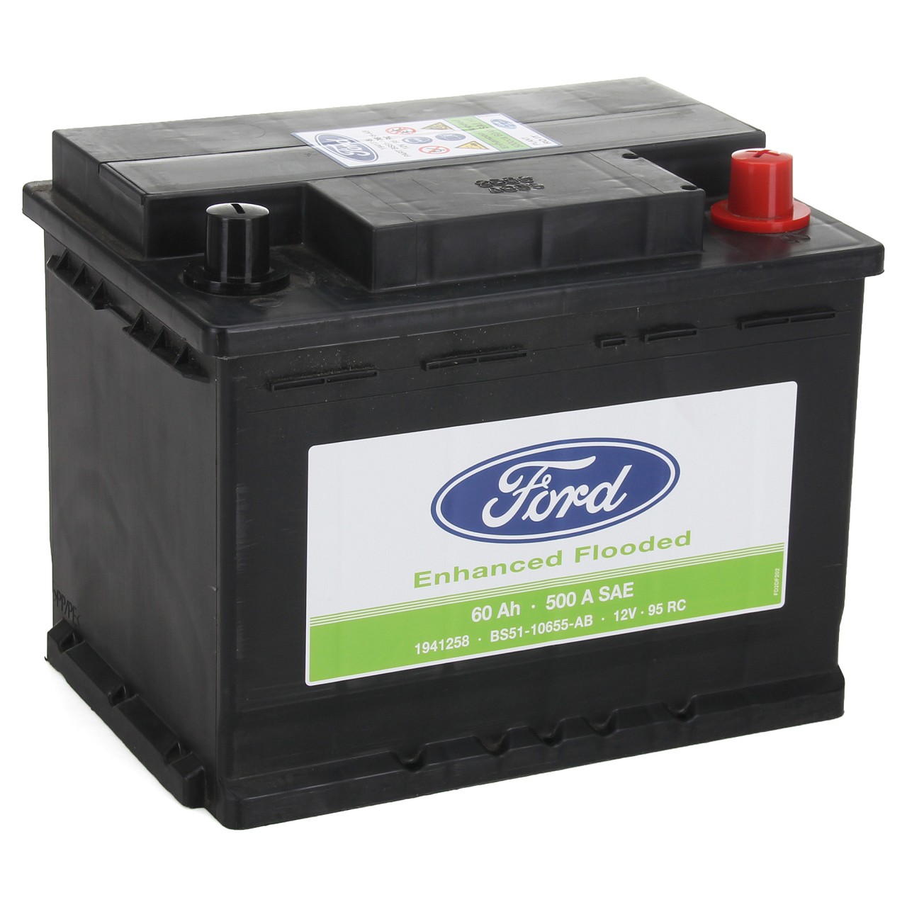 ORIGINAL Ford Autobatterie Batterie Starterbatterie 12V 60Ah 500A 1941258
