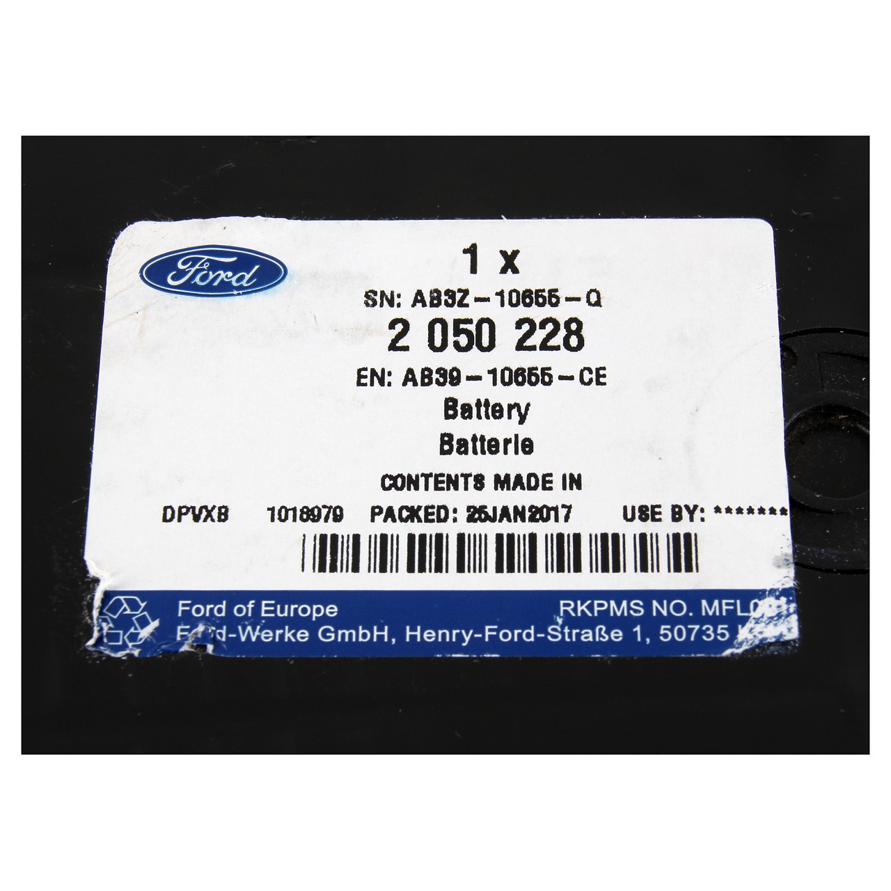 ORIGINAL Ford Autobatterie Batterie Starterbatterie 12V 68Ah 750A 2050228