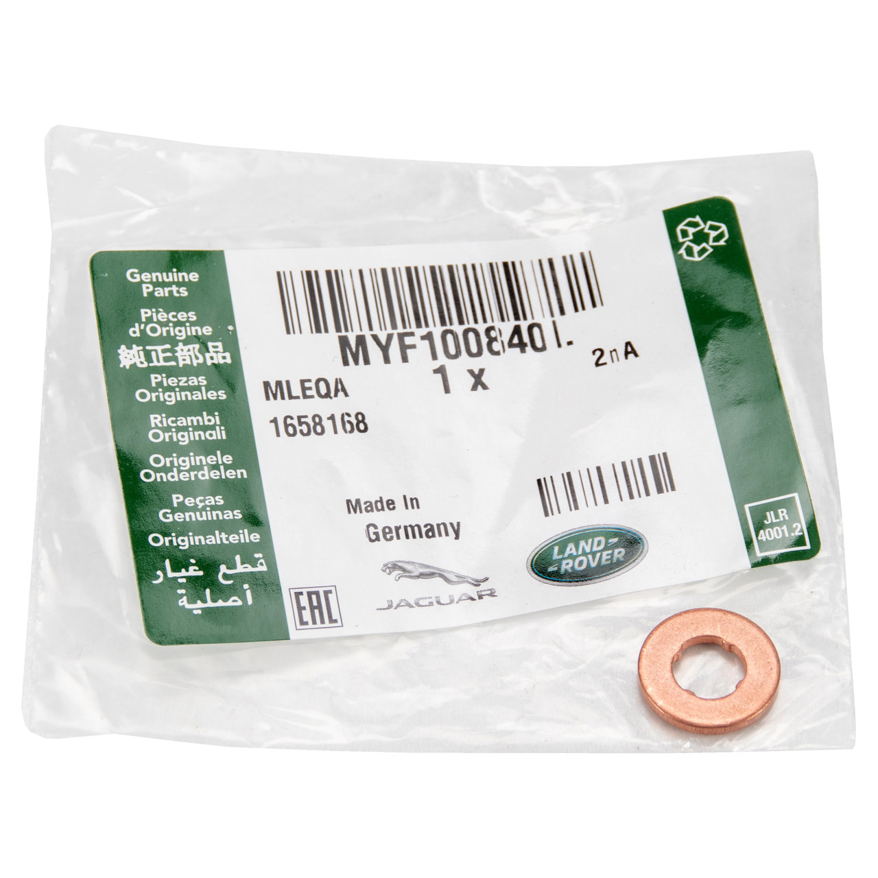 ORIGINAL Land Rover Dichtring Einspritzventil Freelander (L314) 2.0 Td4 4x4 MYF100840L