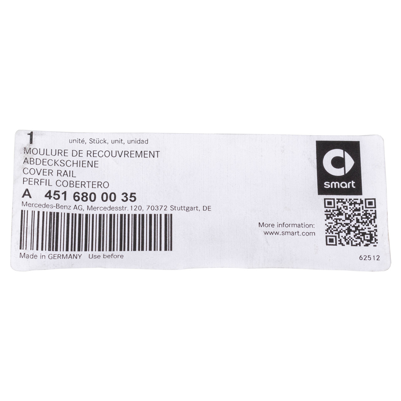 Original SMART Einstiegsleisten - 451 680 00 35 | myparto